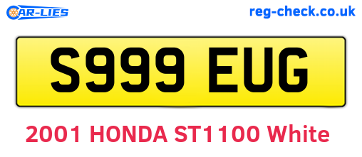 S999EUG are the vehicle registration plates.
