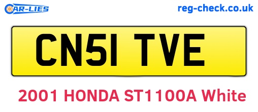 CN51TVE are the vehicle registration plates.