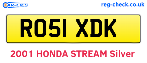 RO51XDK are the vehicle registration plates.