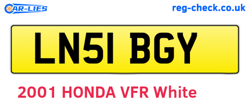 LN51BGY are the vehicle registration plates.