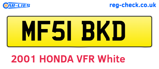 MF51BKD are the vehicle registration plates.