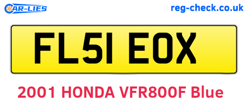 FL51EOX are the vehicle registration plates.