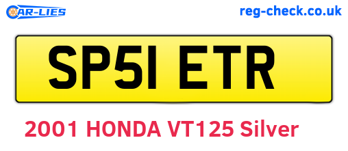 SP51ETR are the vehicle registration plates.
