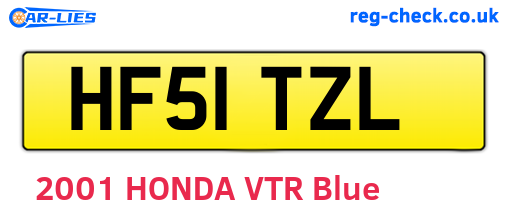 HF51TZL are the vehicle registration plates.