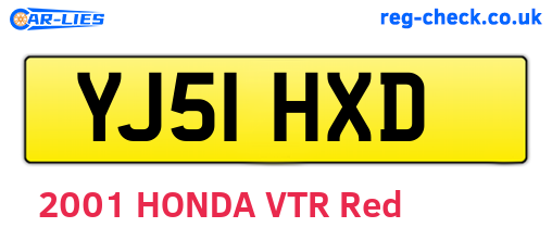 YJ51HXD are the vehicle registration plates.