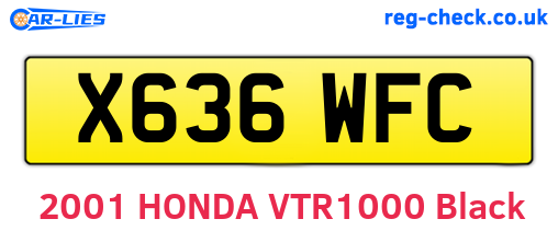 X636WFC are the vehicle registration plates.