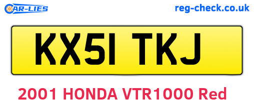 KX51TKJ are the vehicle registration plates.