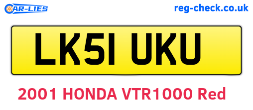LK51UKU are the vehicle registration plates.