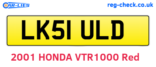 LK51ULD are the vehicle registration plates.