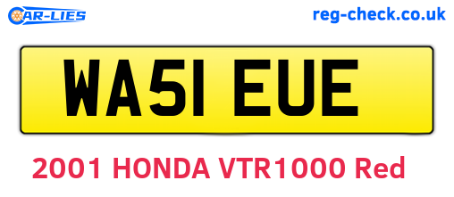WA51EUE are the vehicle registration plates.