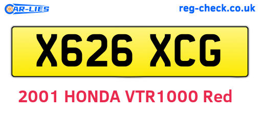 X626XCG are the vehicle registration plates.