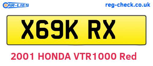 X69KRX are the vehicle registration plates.