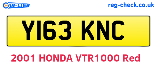 Y163KNC are the vehicle registration plates.