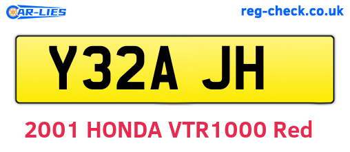 Y32AJH are the vehicle registration plates.