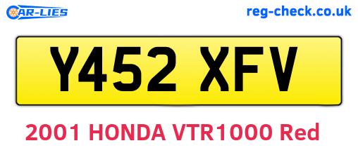 Y452XFV are the vehicle registration plates.