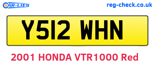 Y512WHN are the vehicle registration plates.
