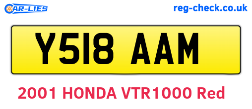 Y518AAM are the vehicle registration plates.
