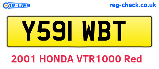 Y591WBT are the vehicle registration plates.