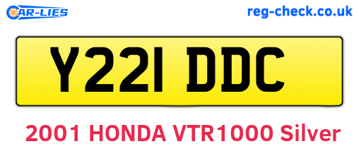 Y221DDC are the vehicle registration plates.