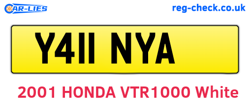 Y411NYA are the vehicle registration plates.