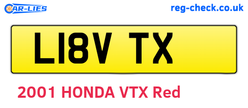 L18VTX are the vehicle registration plates.