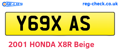 Y69XAS are the vehicle registration plates.