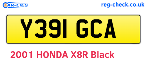 Y391GCA are the vehicle registration plates.