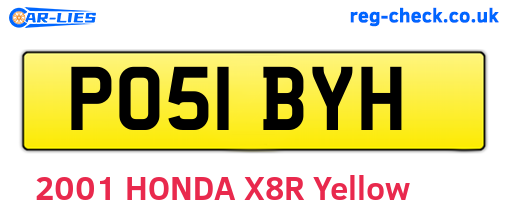 PO51BYH are the vehicle registration plates.