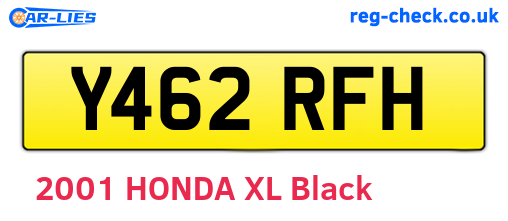 Y462RFH are the vehicle registration plates.