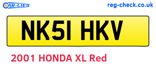 NK51HKV are the vehicle registration plates.
