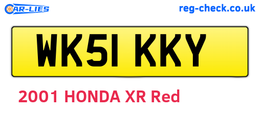 WK51KKY are the vehicle registration plates.