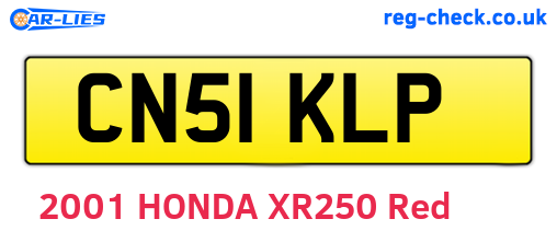 CN51KLP are the vehicle registration plates.