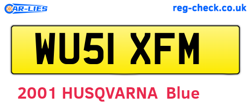 WU51XFM are the vehicle registration plates.