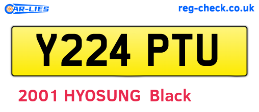 Y224PTU are the vehicle registration plates.