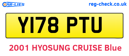 Y178PTU are the vehicle registration plates.