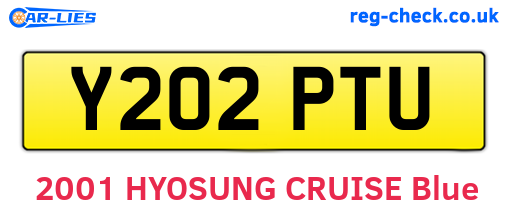 Y202PTU are the vehicle registration plates.