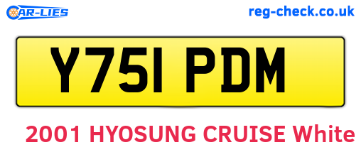 Y751PDM are the vehicle registration plates.