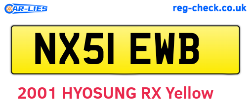 NX51EWB are the vehicle registration plates.