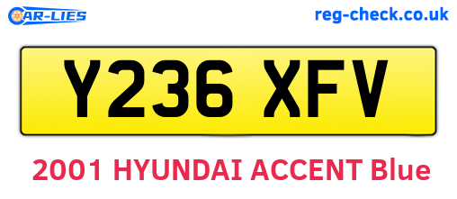Y236XFV are the vehicle registration plates.