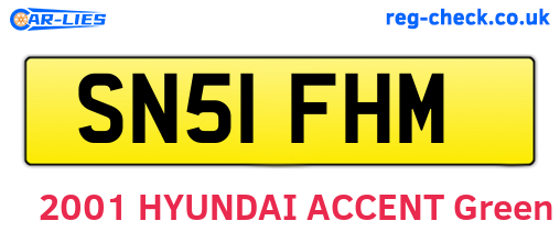 SN51FHM are the vehicle registration plates.