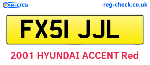 FX51JJL are the vehicle registration plates.