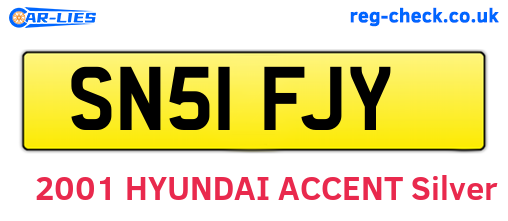 SN51FJY are the vehicle registration plates.