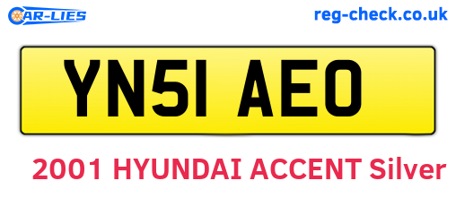 YN51AEO are the vehicle registration plates.