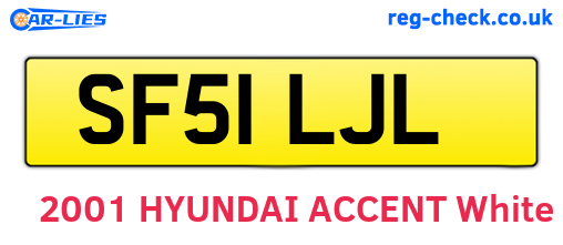 SF51LJL are the vehicle registration plates.