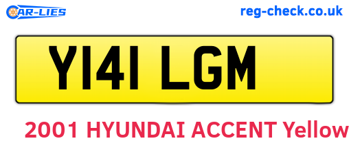 Y141LGM are the vehicle registration plates.