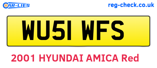 WU51WFS are the vehicle registration plates.