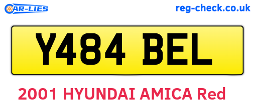 Y484BEL are the vehicle registration plates.