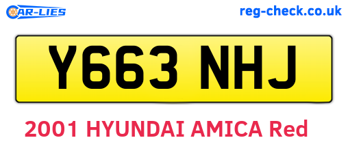 Y663NHJ are the vehicle registration plates.