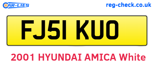 FJ51KUO are the vehicle registration plates.