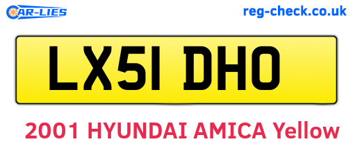 LX51DHO are the vehicle registration plates.